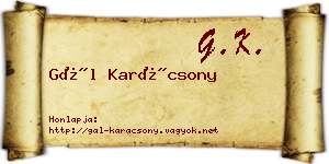 Gál Karácsony névjegykártya